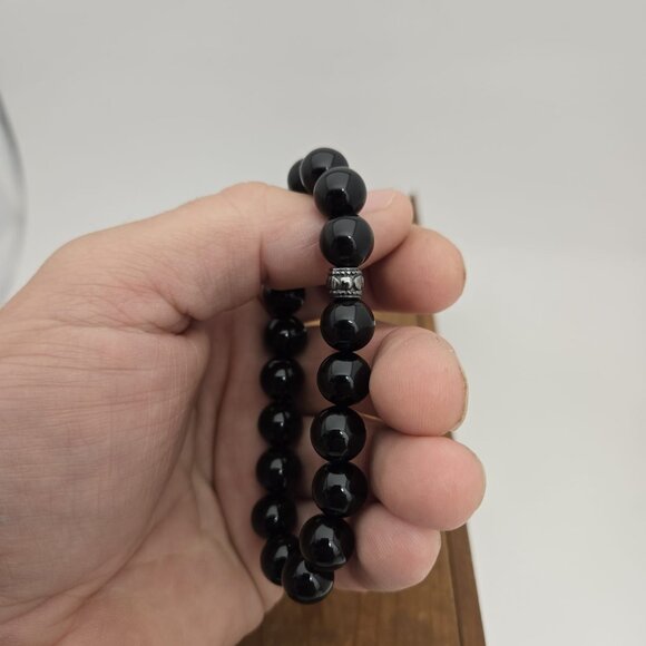 Onyx Bracelet with 10mm beads - Picture 4 of 8